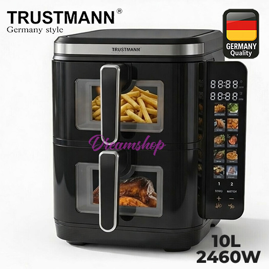 Friteuse Sans Huile Double Tiroir TRUSTMANN 11L 2800W